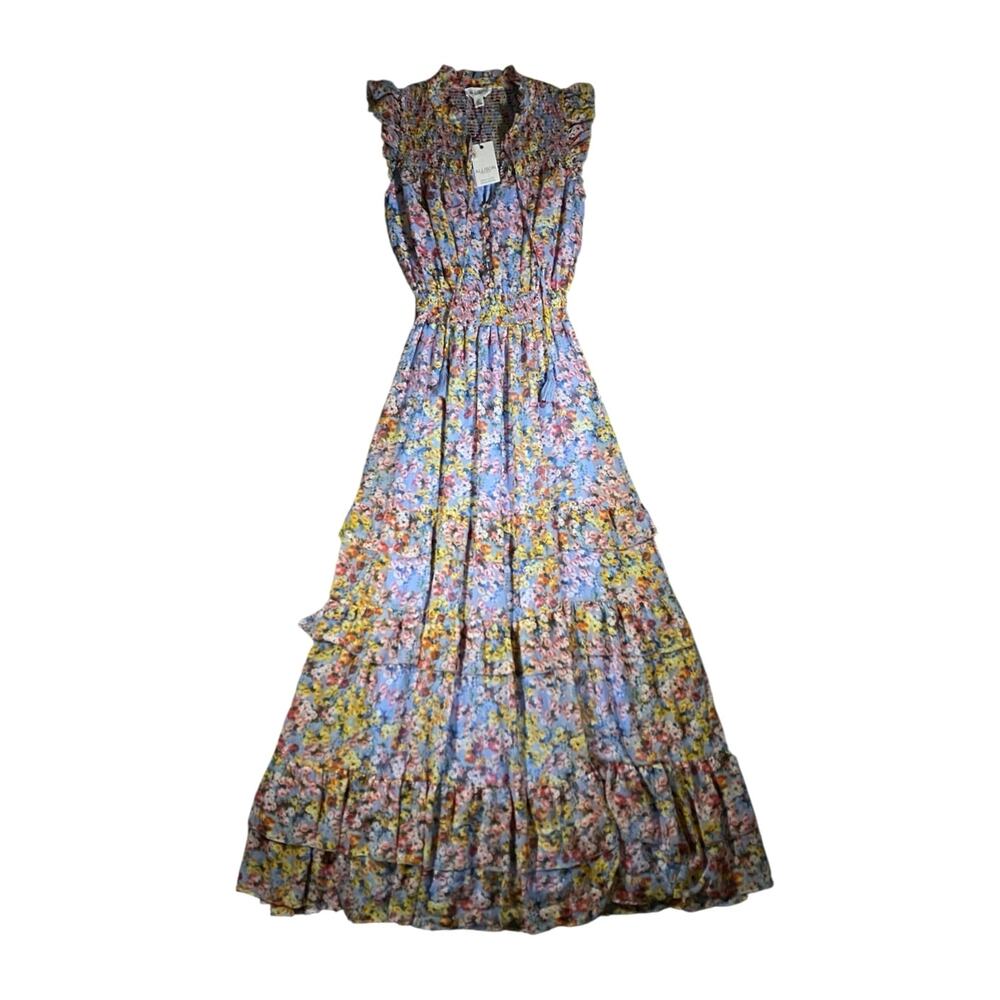 Allison New York Ruffle Tiered Floral Maxi Dress NWT - S - Picture 2 of 5